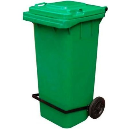 VESTIL Green Trash Can - 95 Gal W/Lid Lifter - TH-95-GRN-FL